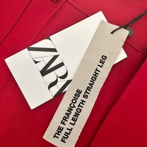 Zara red trousers